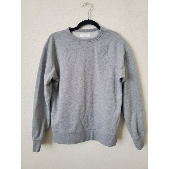 Everlane French Terry Crewneck Sweatshirt Light Gray XS Raglan Sleeve Cotton - Picture 9 of 9